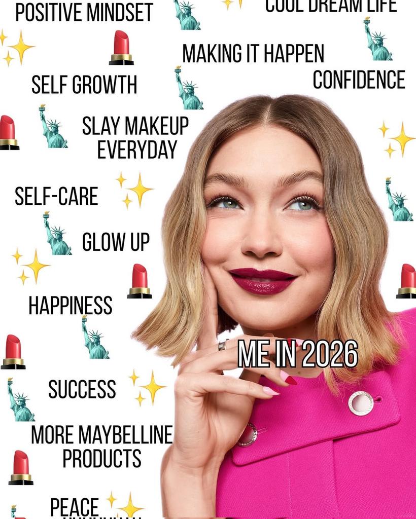 💄Maybe it's Maybelline 💋 › <a href="/maybelline_RP/">Maybelline ᴿᴾ</a> › #MaybellineRP › 
#RPHappyNewYearMB 💄

Manifesting a 2026 full of glow-ups, bold moves, and main character moments, claim the energy now. ✨