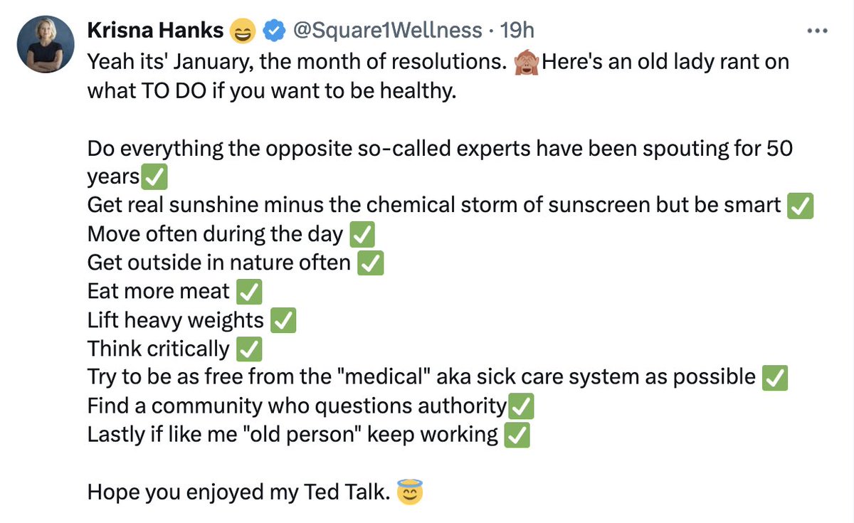 Square1Wellness's tweet photo. OK ✅ wrote this last year and wondering if I need to make any adjustments for 2026! Suggestions welcome! 🤗 #oleladyrant #healthcoach #agewithstrength #fitover65 https://t.co/5XF8ROlGjJ