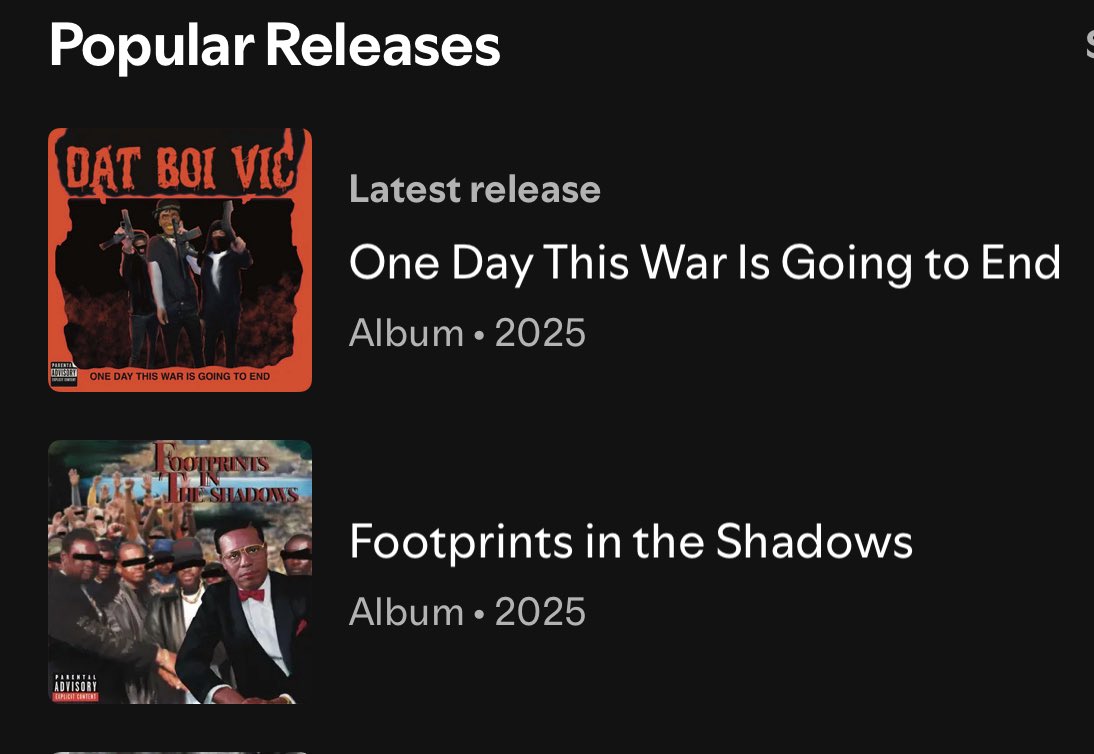 MUSICANDBUILDS's tweet image. MY 2 ALBUMS THAT I BLESSED THE WORLD WITH IN 2025🙏🏾🙏🏾

GOT TO WORK WITH CROOKED I
AND REUBEN VINCENT

I’VE WORKED WITH SO MANY DOPE ARTIST OVER THESE YEARS

THANKS FOR SUPPORTING ME IN 2025

COMMENT WHO I SHOULD WORK WITH IN 2026

LET’S GO IN TO THE NEXT YEAR BLESSED 🙏🏾🫶🏾RIP TT…