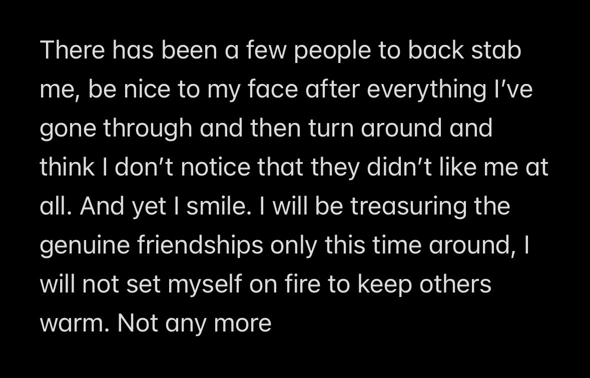 I will be going into 2026 protecting my peace and my mind, I will not let people try to rot away my heart, done that for too long