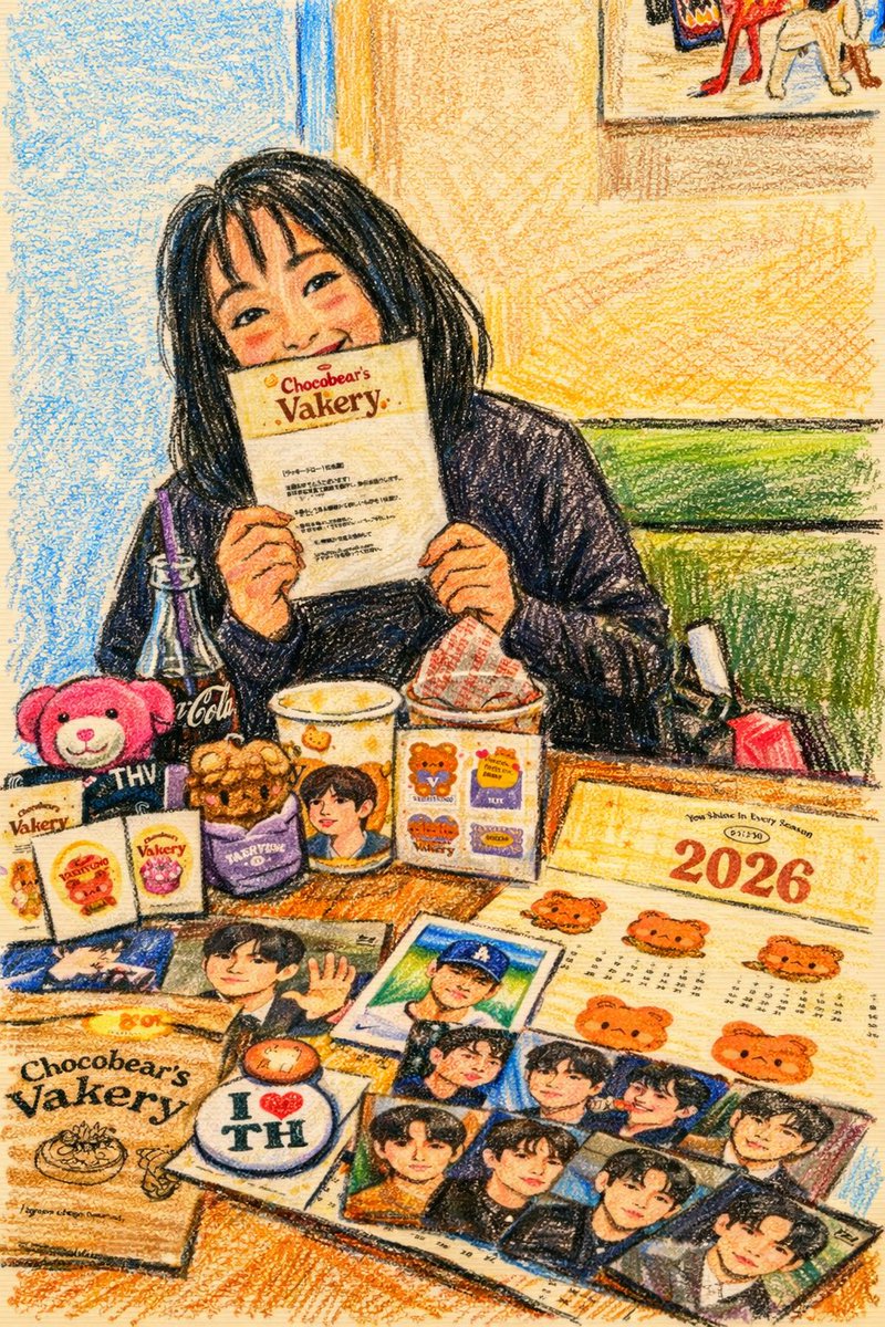 bansoukou1030's tweet photo. 毎年楽しみにしているヌナビニムのセンイルカフェに行ってきました♡
今年はなんと‼️
ラキドロ 1等当選‼️‼️額縁🖼️✨
1番好きな写真を選んで❤️
到着を楽しみにしています♪
ありがとうございました〜
@_nuna_V様
@_nuna_V_JP 様
ありがとうございます♡
#OurDaysWithV
#V 
#TAEHYUNG
#chocobearsVakery https://t.co/amNqkISfOa