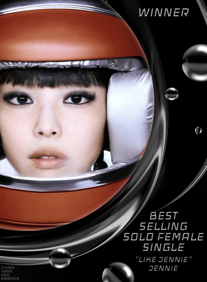 ChinaMusicData's tweet photo. 🏆 WINNER 🏆 
“Best Selling Solo Female Single” 

• “like JENNIE” — #JENNIE 

China Year End Awards 2025 https://t.co/w6NturicF8