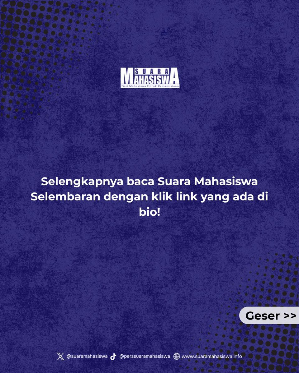 Halo Sobat Kampus! Akhirnya, Suara Mahasiswa kembali menerbitkan Suara Mahasiswa Selembar (SMS) dalam edisi bulan Desember 2025.

#suaramahasiswaselembar #desember #belanegara