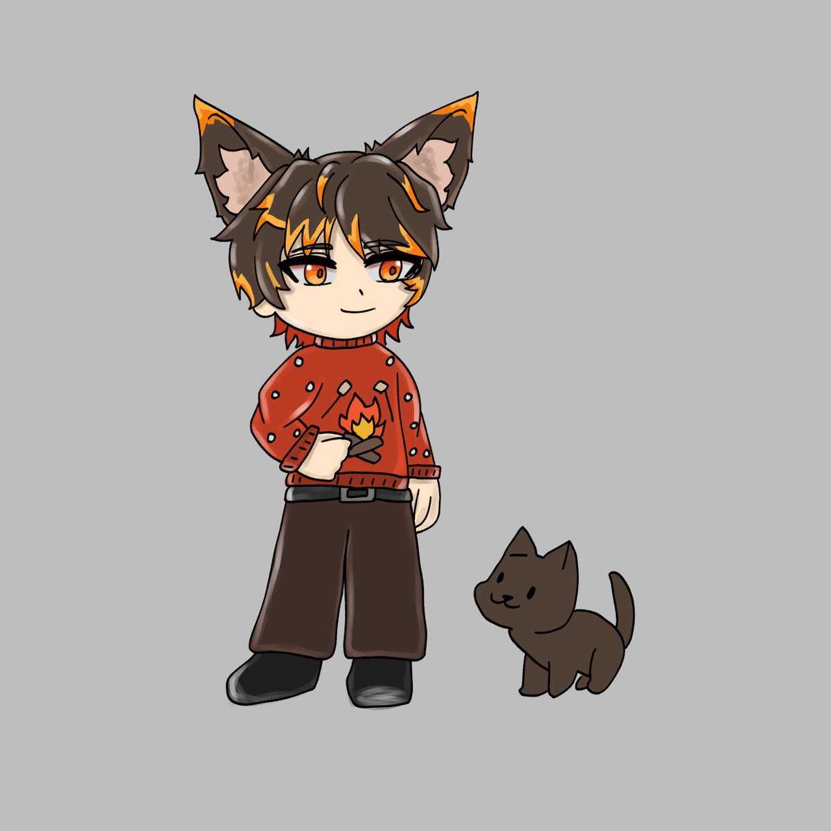 Getting comfy and cosy in a lovely jumper for this wintery weather. 

Thank you <a href="/FallenShizu/">Shizu</a> for providing me such warmth. 🧡

#AshenArt