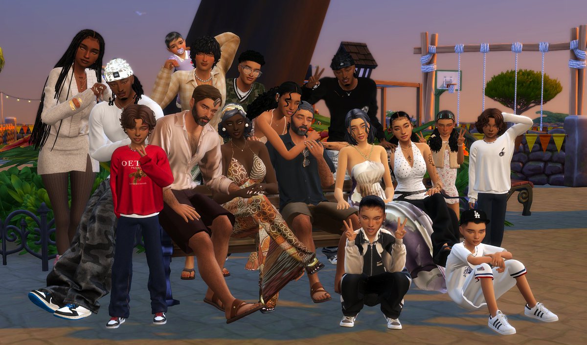 GGermazine's tweet photo. 💙🤎 Meet the Becerra Da Sil's grandchildren and Meet the Aikwen's grandchildren with their grandparents. All together as a big family, as the family grows. Moreover, with different cultures and traditions. 

#sims #ShowUsYourSims #TS4 #Sims4Cc #sims4 https://t.co/BRMa3VRVJB