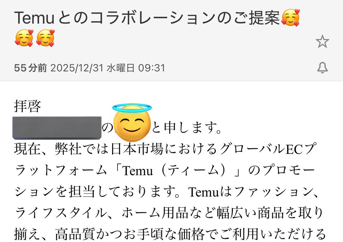submaruuun's tweet photo. 大年末の朝に案件をくれるTEMU様 https://t.co/GvjpKHOGko