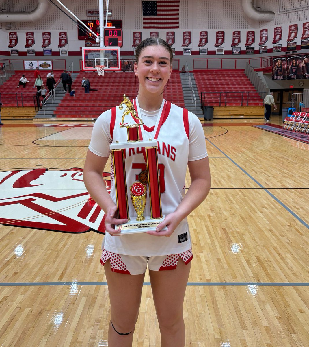 CGTrojansAD's tweet image. CG wins the 4th Annual Carol Tumey Tournament! 

Congratulations to Haley Wagoner and Gracyn Gilliard for being selected to the All Tournament Team. 

Go Trojans!