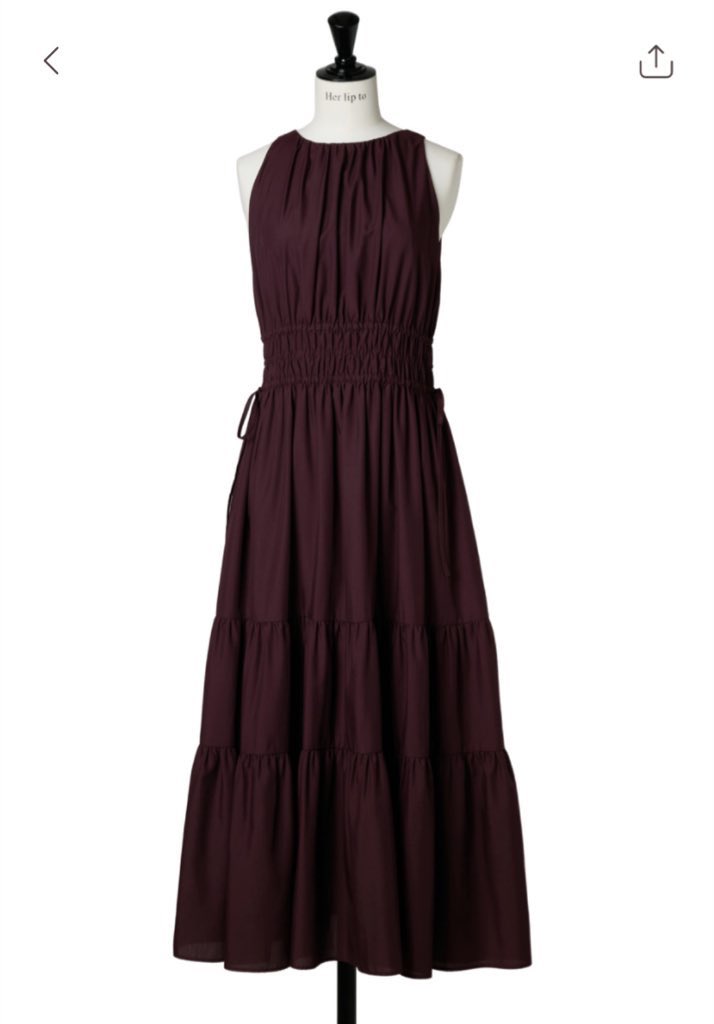 ワンピース Riviera Bow Tiered Long Dress herlipto herlipto Riviera Bow Tiered Long Dress