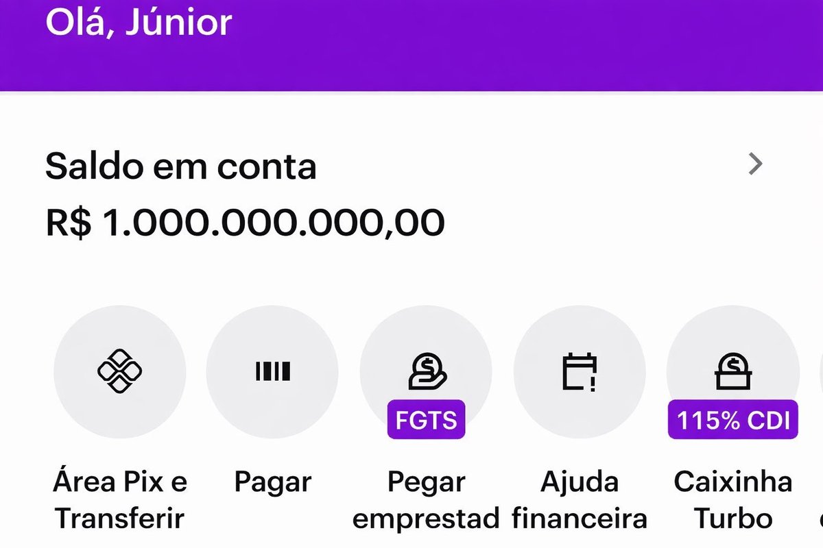 choquei's tweet image. 🚨DEBATE: Você é o ganhador da Mega da Virada, acorda no dia 1º de janeiro e esse é o seu saldo na conta bancária (R$ 1 bilhão). Qual seria sua reação?