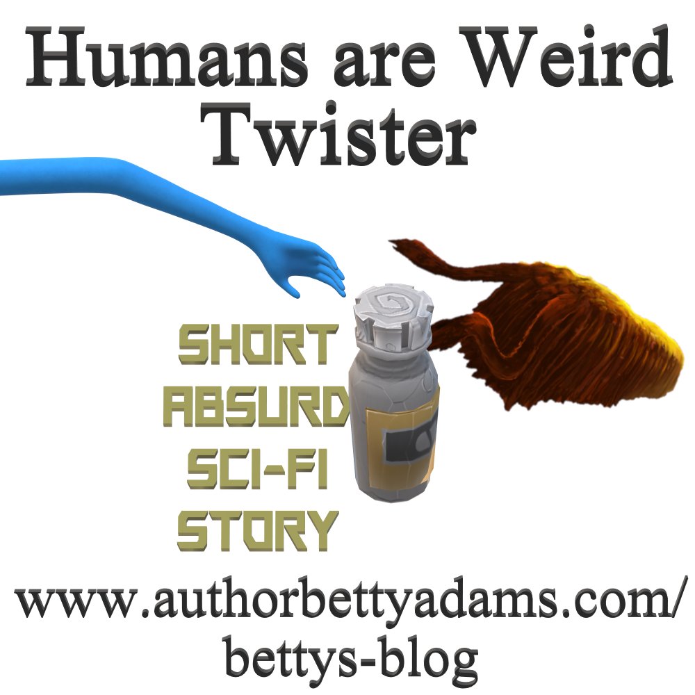 Author_Betty's tweet photo. Humans are Weird – Twister
https://t.co/09vLBUejFA
#ShortStory #Humor #Shatar #Undulate
Books
https://t.co/efdbVf5366
https://t.co/DkMk3RvqXY
https://t.co/hBBOhzreq4
https://t.co/vlaPZxg0jw
https://t.co/HIQLhNSBzA
Signed
https://t.co/0zMoR9xdwv
https://t.co/09vLBUejFA https://t.co/xIwniojD2k