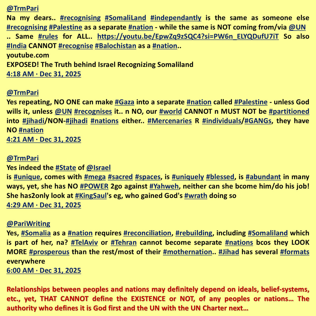 PariWriting's tweet image. So also with these set of #tweets on #Somaliland and #Somalia.. It will be #awesome that GOOD #relationships #develope FOR ALL cubs of the #HouseholdOfAbraham across the #MiddleEastRegion and everywhere.. NOT via #hate or #insecurities.. but by God's #LOVE which made/makes them..