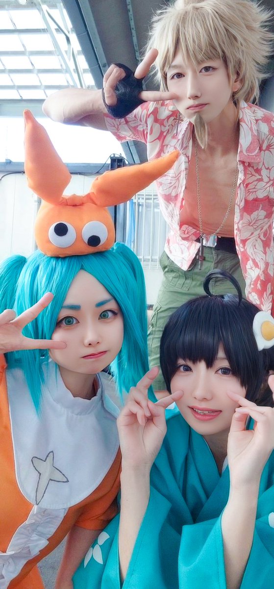 #エアコミケ #エアコミケ107
【cosplay 】
忍野お兄ちゃんと、
阿良々木月火とピースピース✌

✂︎ 忍野メメ ( #OshinoMeme )
✂︎ 阿良々木月火 ( #AraragiTsukihi )
✂︎ 斧乃木余接 ( #OnonokiYotsugi )

#化物語 #物語シリーズ 
#MonogatariSeries #物語シリーズはいいぞ 
#C107 #C107_cos