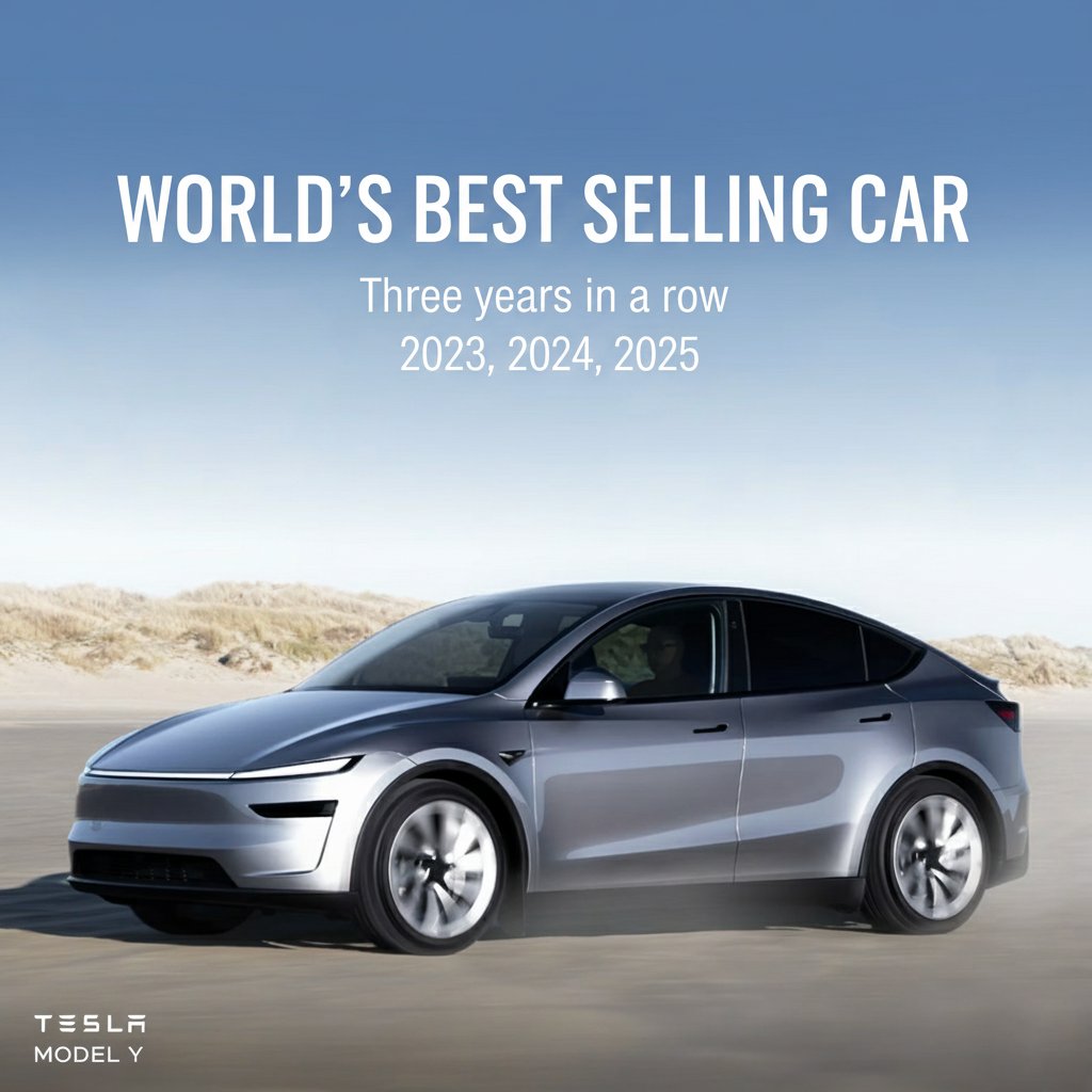 Well would you look at that. <a href="/Tesla/">Tesla</a> with the No. 1 selling car in the world for a 3rd consecutive year. Get yours here: ts.la/george36092