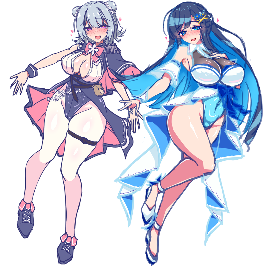 ちょっと顔を直しつつ スケール合わせるために隣置いといただけなんだけど、やっぱアクスタは並べて遊ぶものだな…… 