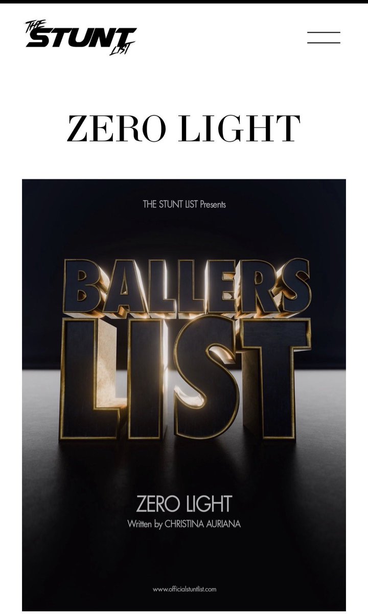 ChristinaAuria's tweet image. #screenpit #Pi #Dr #Div #Drdy #Ac #Ad Straight from The Stunt List…Zero Light

officialstuntlist.com/ballers-list-b…