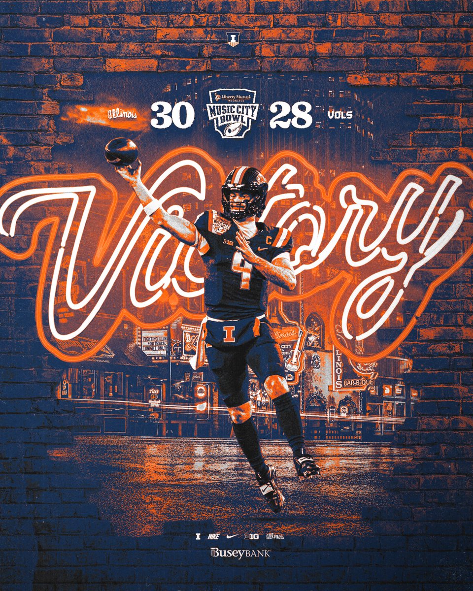 IlliniFootball's tweet image. Your 2025 Music City Bowl Champions 🏆🎸