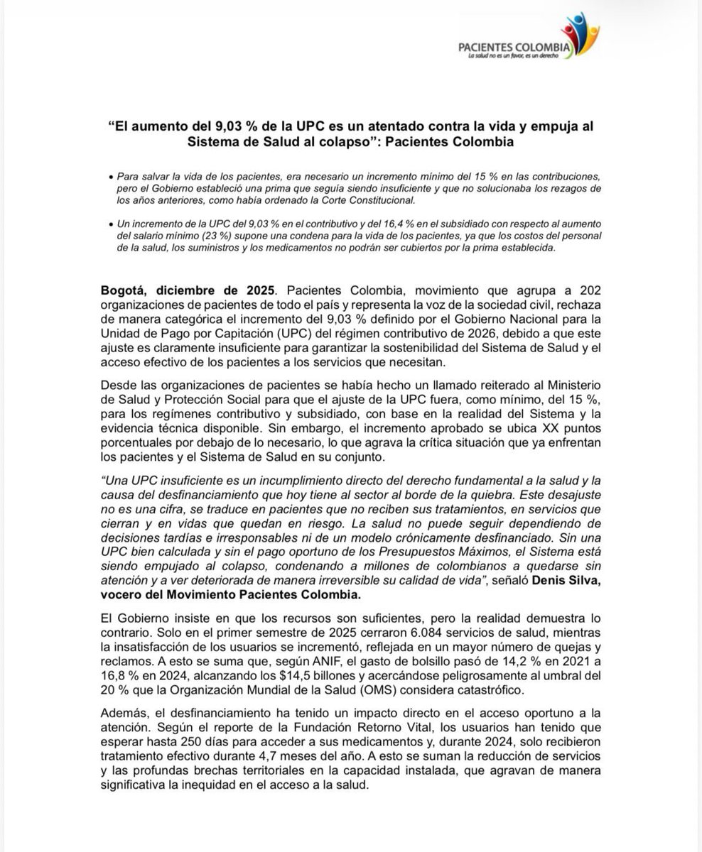 Federación Colombiana de Enfermedades Raras tweet media