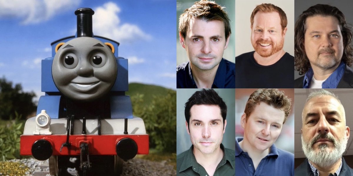 1. “John Hasler”- definitive voice of Thomas

2.Eddie Glen- close favorite 
3. Martin Sherman- best US voice favorite
4. Joseph May-guilty pleasure US favorite 
5. Ben Small- Good at the time, but too squeaky and forced.
6. John Bellis- Enthusiast and energetic but lacks youth.