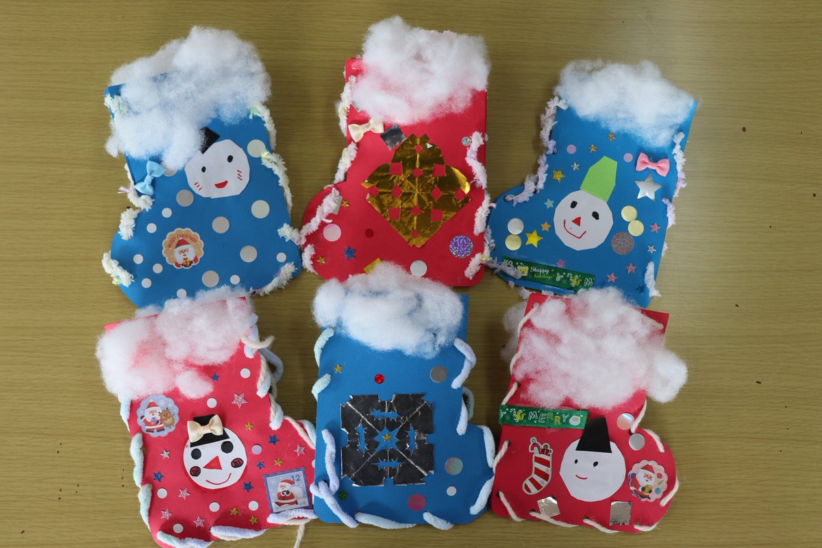 kiitosaina's tweet photo. こんにちは、kiitos aina（キートスアイナ）です😊 12月の創作プログラムで作った"クリスマスブーツ"です🎄✨

#kiitosaina
#キートスアイナ
#児童発達支援
#放課後等デイサービス
#相模原 https://t.co/A8BV0Gv5Ll