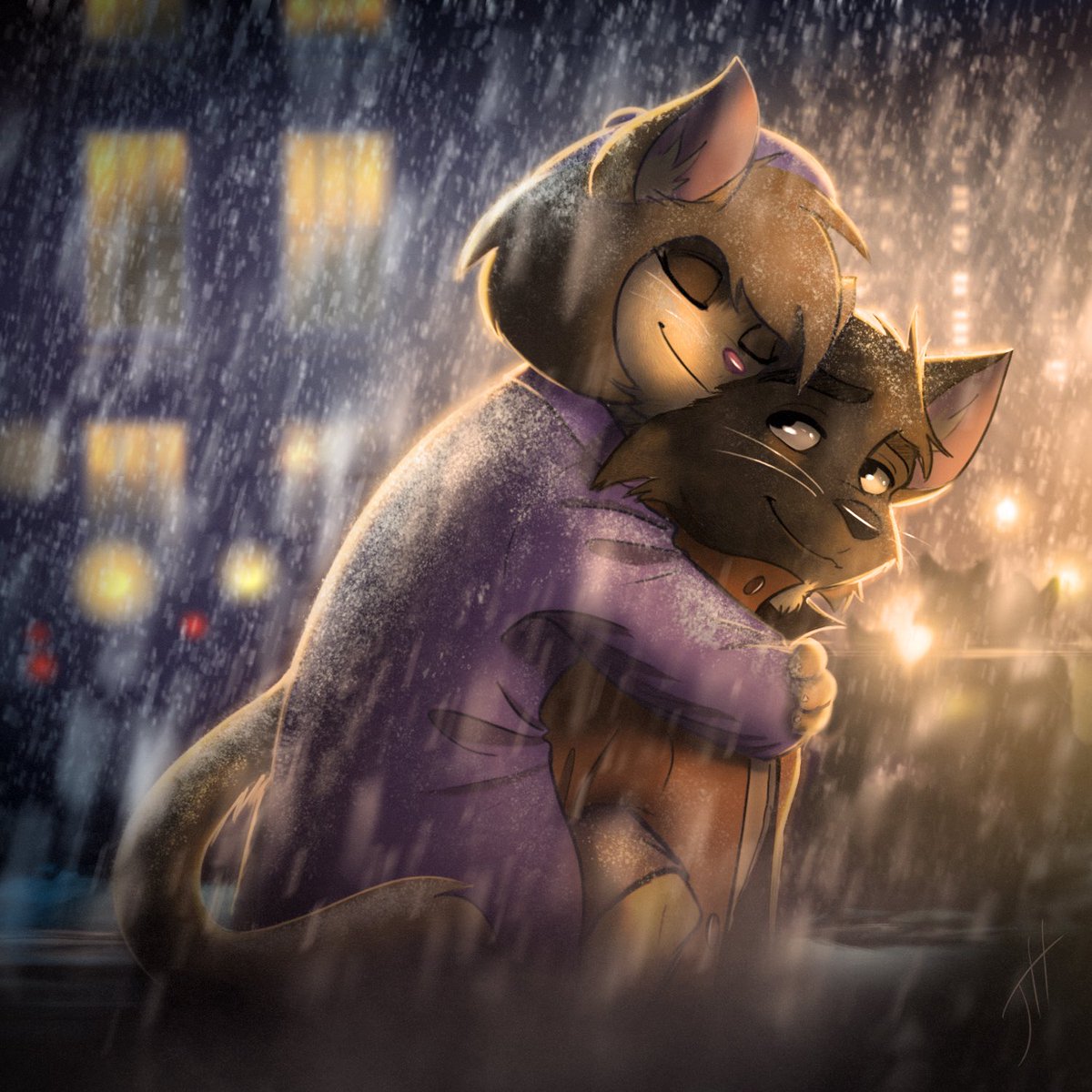 Thought I’d post this again containing two characters based on my deceased cats Pixel and Helix. They both died of FIV, one on Xmas Eve. I’ve given them life in the comic as Theo and Nelly (Pixel’s shelter name) #cashmeresky #comic #webcomic #furry #anthro #cat #cartoon #sketch