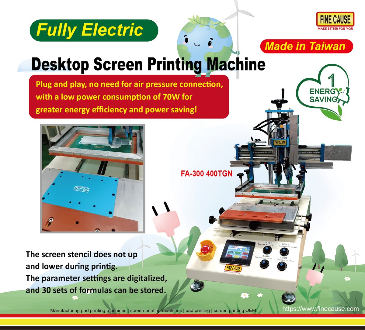 FinecausePrint's tweet photo. 🔥 Still struggling with air pressure requirements, noise, high power consumption, and mesh clogging during screen printing?
https://t.co/16xdTS5DF1

#DesktopScreenPrintingMachine
#ElectricScreenPrinter
#FullyElectricDesktopScreenPrinter
#ScreenPrintingMachine
#ScreenPrinting https://t.co/mOC9t2oly1