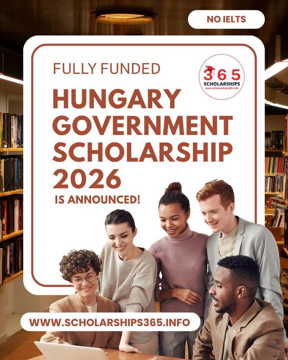 scholarship_365's tweet photo. Hungary Government Scholarships 2026-2027 Program for World Students!

No Agent - Direct Apply

👉Apply Link: https://t.co/3RwroXqRfs

Degree: Short Courses, Undergraduate, Masters and Ph.D. Degree Programs

Benefits: Study without IELTS / Fully Funded Scholarship / No IELTS / No Application Fee!

Deadline: 15 January 2026

#Scholarships365 #hungary_government_scholarship #hungary_government_scholarship_2026 #europe #scholarship #scholarships #studyAbroad