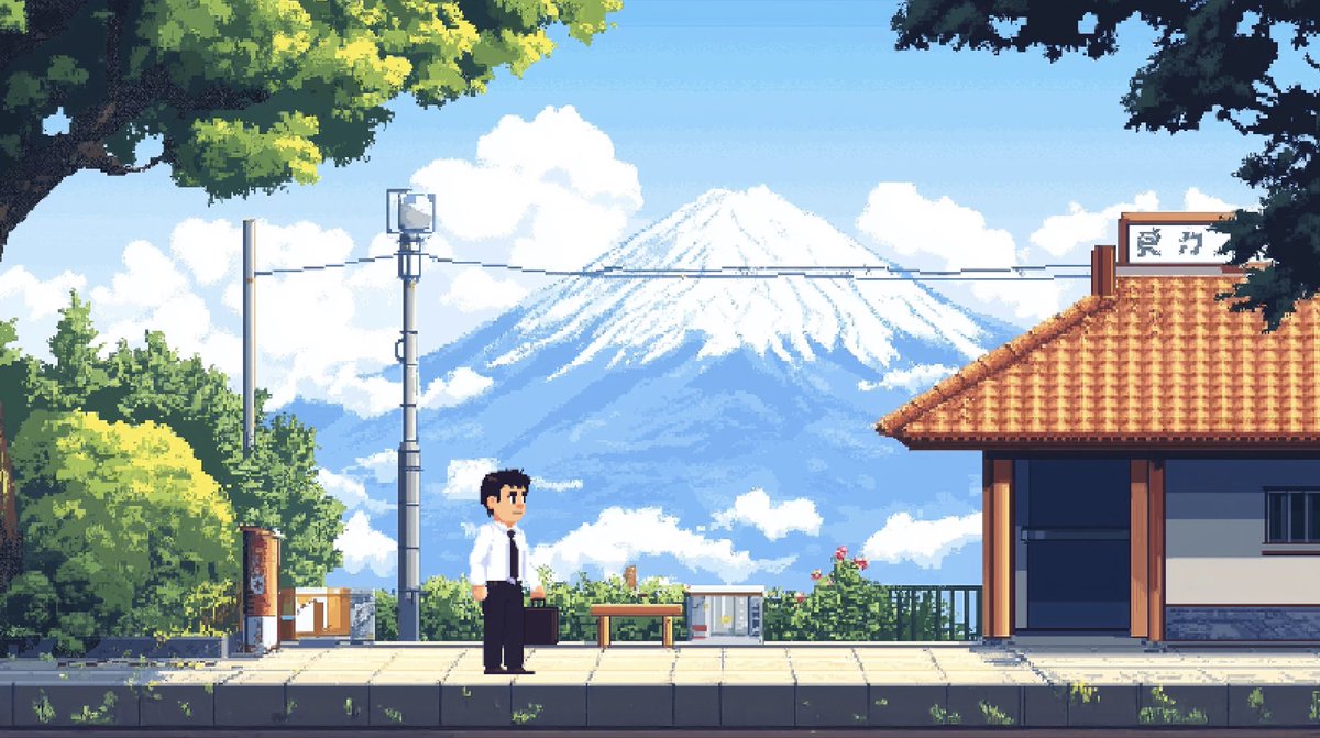 gunnar_nft's tweet photo. I built a game about finding purpose entirely with AI, only using English 

It's called https://t.co/yt8M8IlW0p 

In this game you play as a business man who travels to Mt. Fuji to find purpose. 
 
Explore 25 levels &amp; answer the shamans' questions to find the answers you seek. https://t.co/wLMcPIclC6