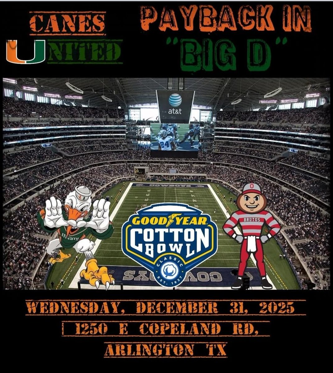 long4UM's tweet photo. @Canes_Chief @MarleyBrooker The Canes United Away Game crew will be at the Copeland Parking lot...they'll have a DJ and Solo D will be there as well https://t.co/0Pl6JU09xt