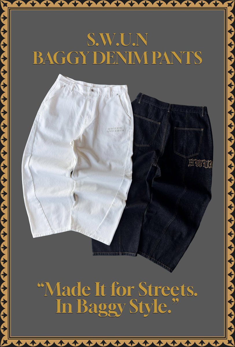 SWUN2022's tweet image. Baggy Denim Pants
正月休み明けより順次発送開始！
今しばらくお待ちください。