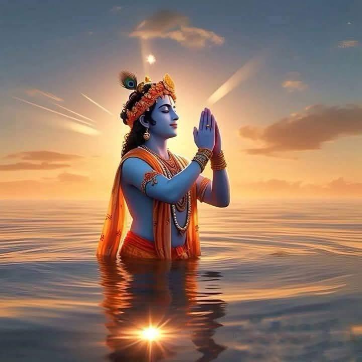 True devotees seek Krishna, not for His gifts but for the Giver.....for Krishna Himself.
He is our Upaayam (means) and Upeyam (goal).
Om Namo Bhagavathae Vaasudevaaya.
Stay blessed 
#Jaisrikrishna 
🪷🦜
