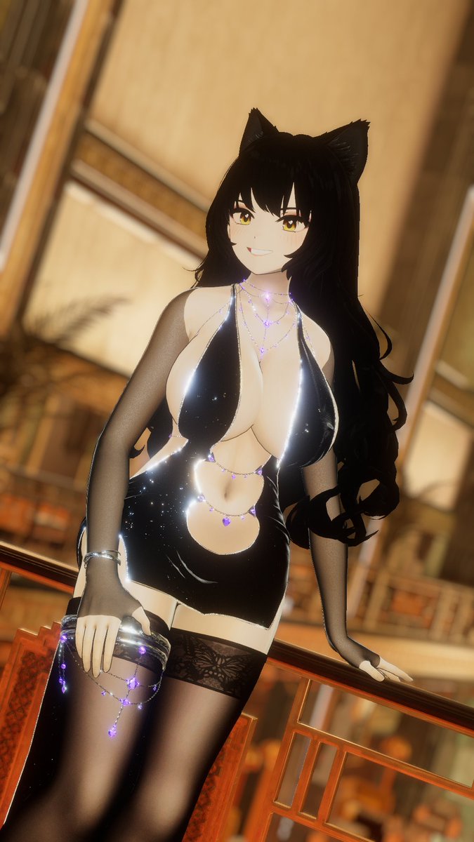 Ray_is_Deaf's tweet photo. Nya nya~ New my avatar has arrival and new outfit: Evening Dress II! Also Thanks to @OKJay_VR take photo of me. https://t.co/wI04dAXA6e