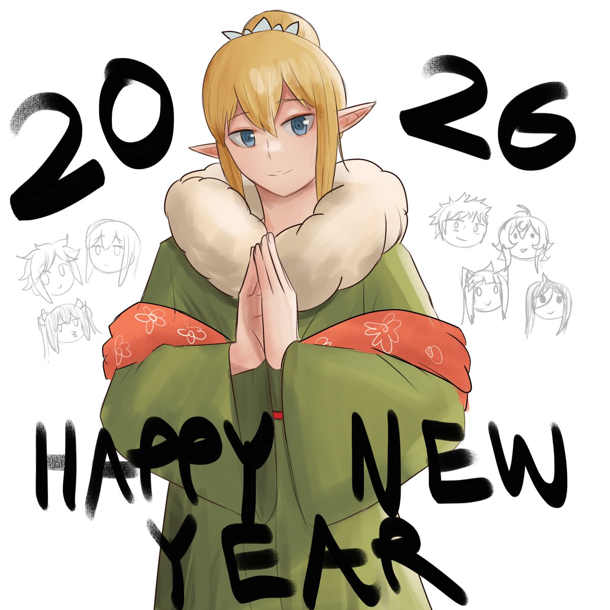 Posting my new year art now. Let's hope 2026 will be good to us