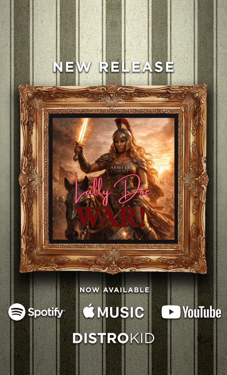 LallyDoe's tweet photo. Check out War! On all streaming platforms now #music #JesusChrist‌ #worship #winner https://t.co/jEfF927tr1