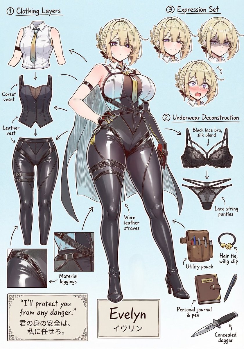 Evelyn / イヴリン (zzzero)
イヴリンがカッコイイ理由・・・✨
SFW illustration