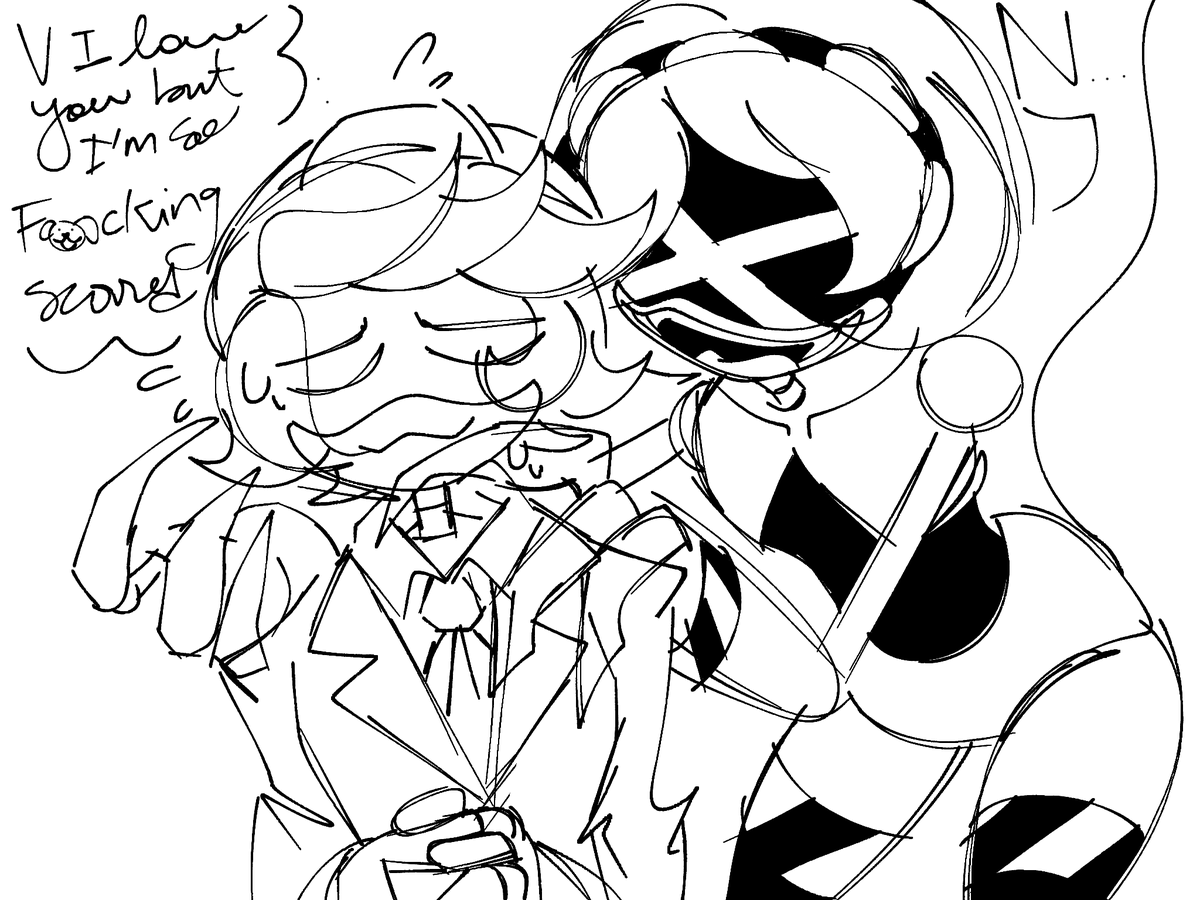 luckyspeedster's tweet image. I have a headcanon that cyn only released the DDs after everyone was updated so for a while the mansion had this dynamic