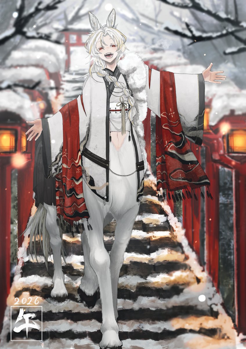 AsagiMuu's tweet image. 明けましておめでとうございます‼️
新年一発目の午年イラストです🎨🖌️
今年は挑戦の一年に出来たら良いなと思っています🤔
#謹賀新年2026
#HappyNewYear2026