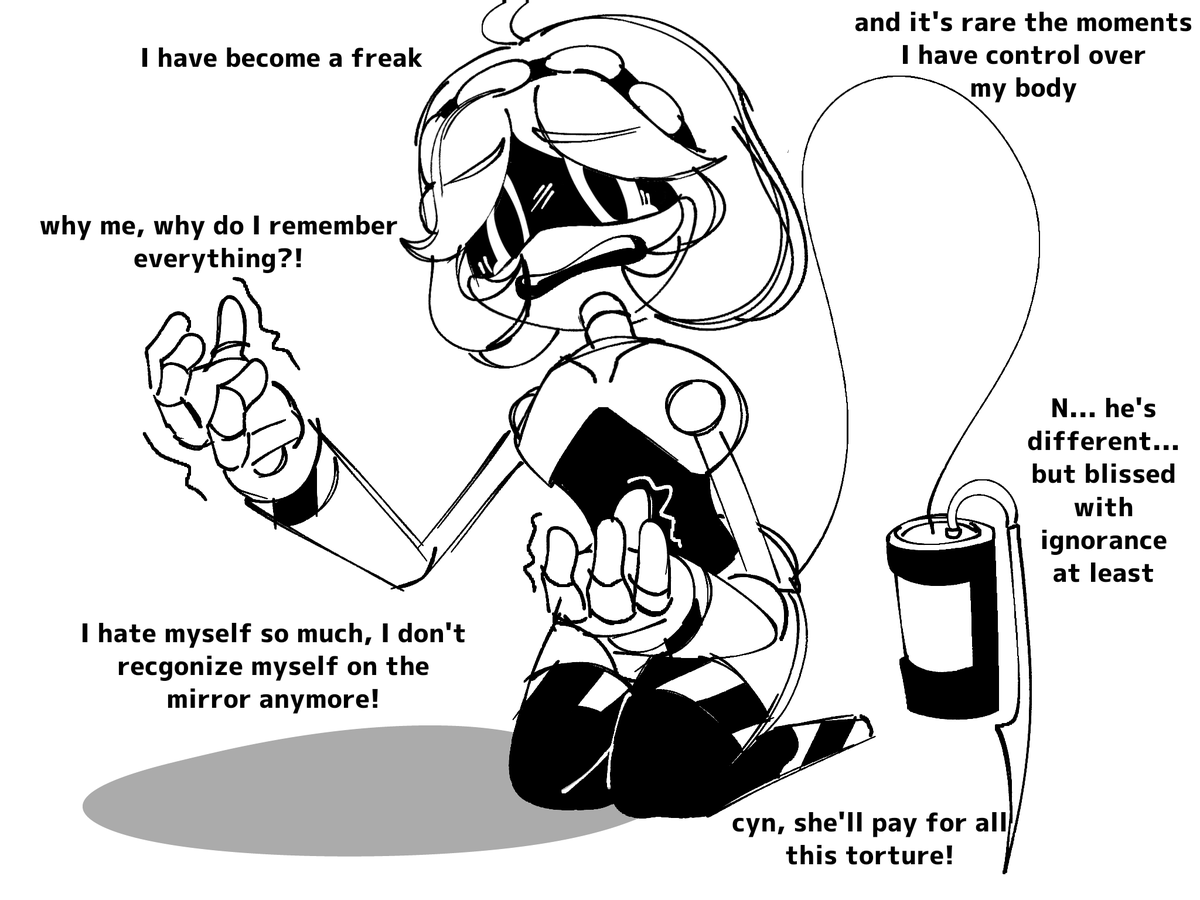 luckyspeedster's tweet image. I have a headcanon that cyn only released the DDs after everyone was updated so for a while the mansion had this dynamic