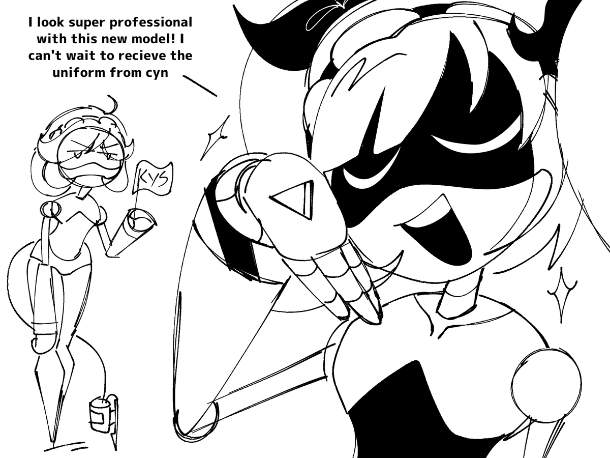 luckyspeedster's tweet image. I have a headcanon that cyn only released the DDs after everyone was updated so for a while the mansion had this dynamic