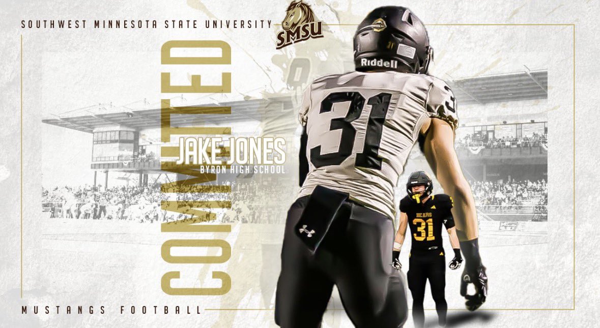 I am incredibly excited to announce my commitment to continue my football career at Southwest Minnesota State University! I want to thank my family and coaches for their support and guidance throughout this journey. I can’t wait to be a mustang! 🐎