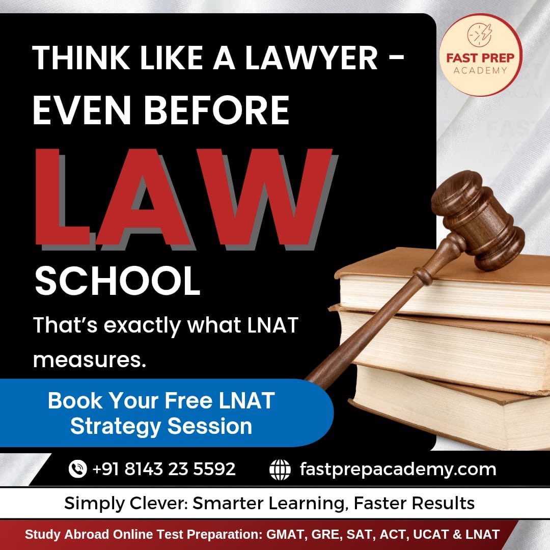 fastprepacademy's tweet image. Think like a lawyer even before the law school. Reach us to learn the strategies of critical thinking and ace the LNAT.

#lnat #law #uk #india #lawyer #coaching #fastprep
