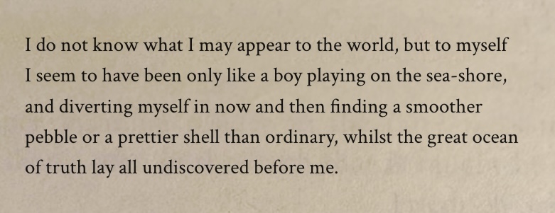 Isaac Newton, where he says his genius comes from