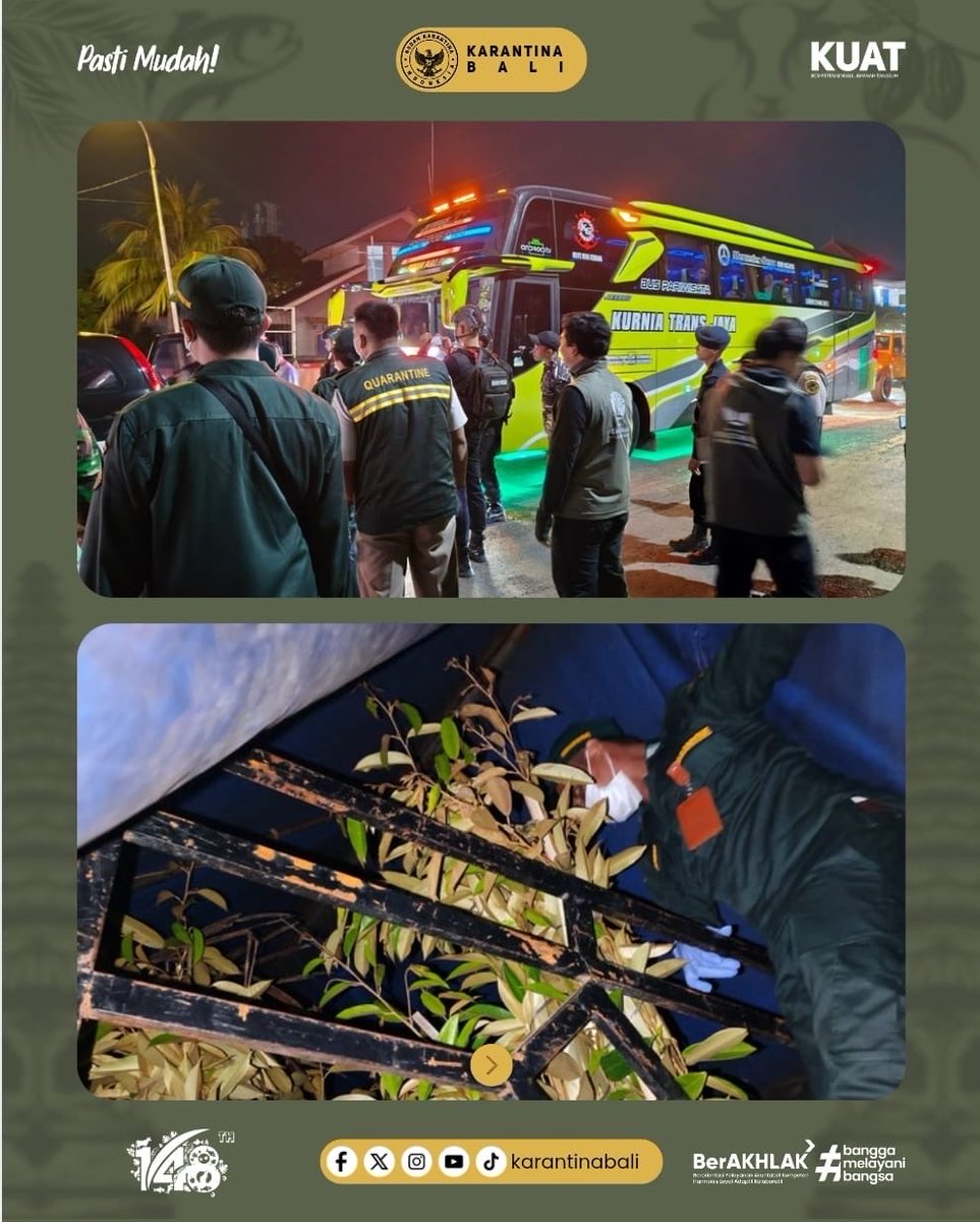 Jaga Gerbang Pariwisata, Karantina Bali Perketat Pengawasan melalui Operasi Patuh Karantina Masa Nataru di Pelabuhan Gilimanuk

#badankarantinaindonesia 
#karantinabali