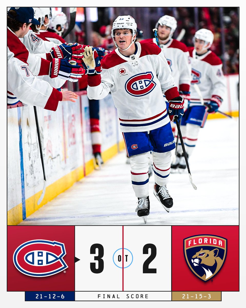 NHL's tweet image. THE CANADIENS WIN IT IN OVERTIME‼️