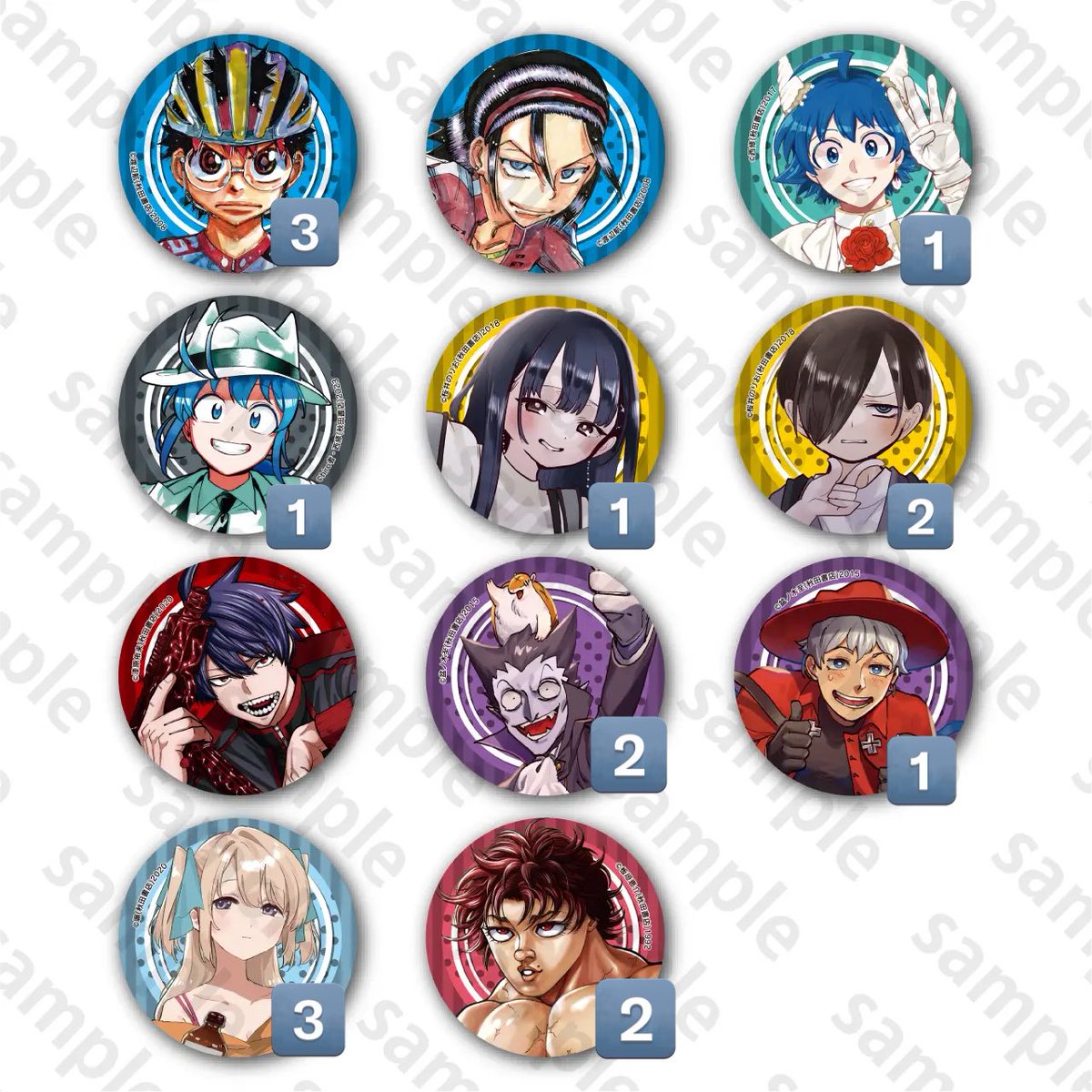 交換】秋田書店 特典 ホロ缶バッジ コミケ c107 c106 譲:数字分 求:魔