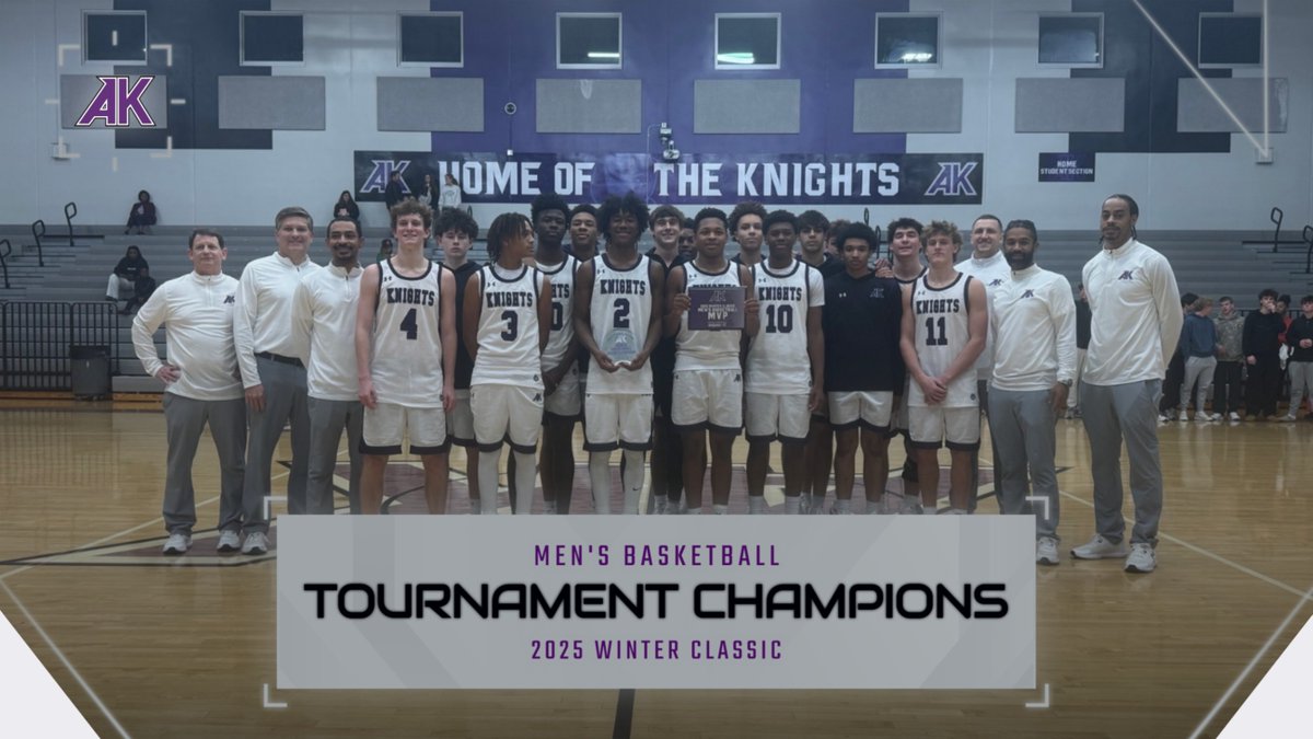 AKSportsInfo's tweet image. A closing 9-0 gives the Knights a 56-54 win to claim the 2025 Winter Classic Championship!