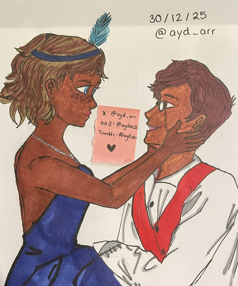 ayd_arr's tweet photo. Alastor x Emily, AU humans 💞
(Is there anyone who can teach me how to paint?) 

#radiojoy #AngelicSmile #AlastorHazbinHotel #emilyhazbinhotel #alastorxemily https://t.co/tLvknxV2J3