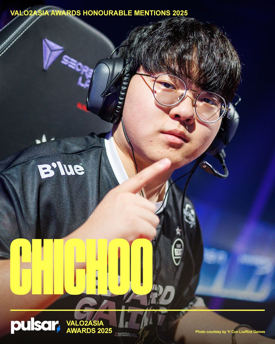 VALO2ASIA's tweet photo. 🏆 2025 Honorable Mentions: 5 Picks 🏆

🇨🇳 Wan "CHICHOO" Shunzhi (@EDGCHICHOO)
Team: @EDG_Edward 

#TheVALO2ASIAAwards 2025 is brought to you by @PulsarGears
 
Learn more at valo2asia(dot)com/awards or click link in the comments https://t.co/XurE56MeWS