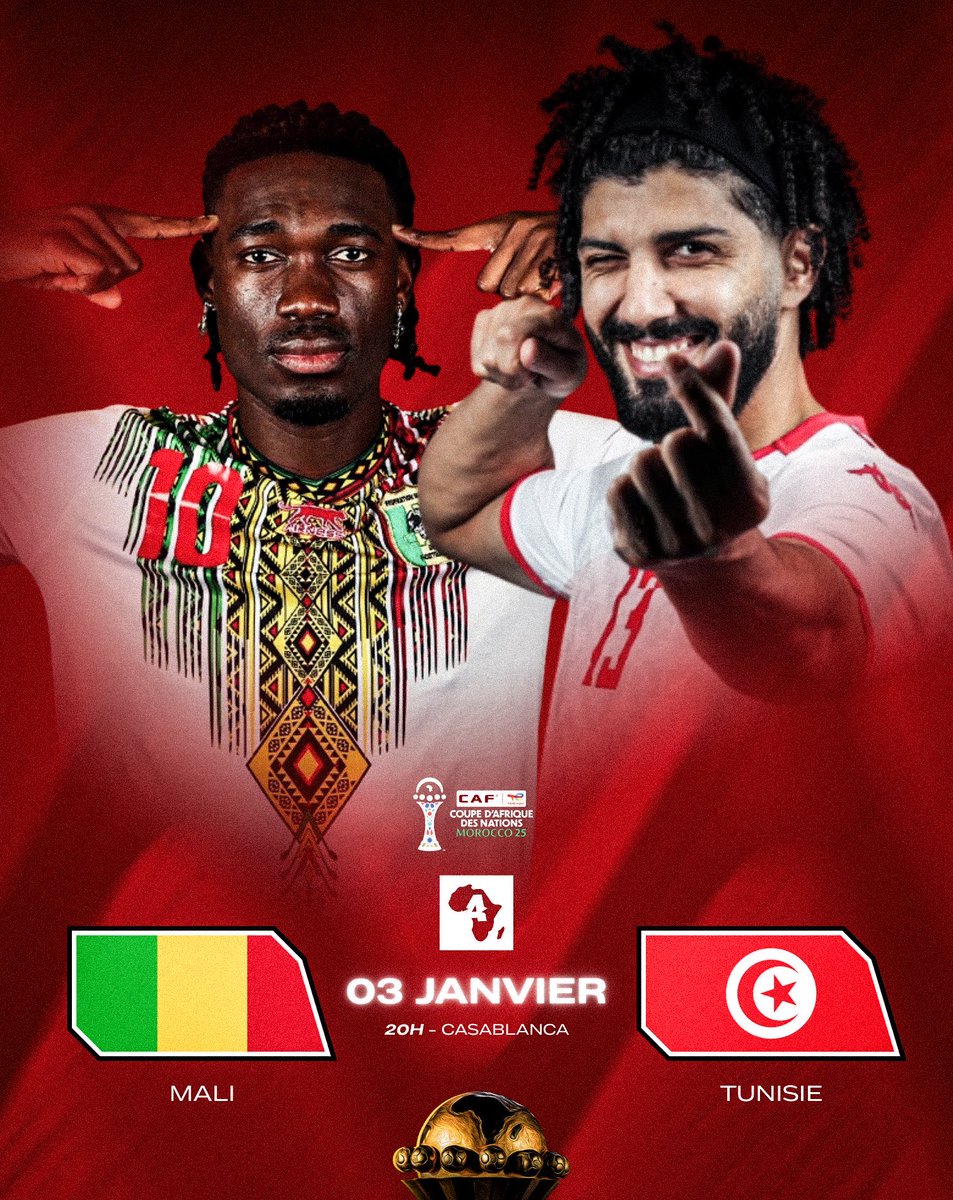 Rendez-vous le 3 janvier a Casa! #Mali-Tunisie, a vous de jouer les Aigles!!!