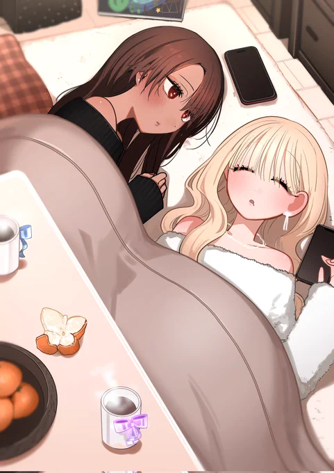今年も1年ありがとうございました ギャルと百合が沢山描けて幸せな一年でした よいお年をお迎えください #ギャルとギャルの百合