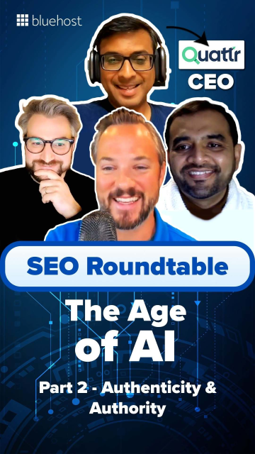 Itsmerajusalla's tweet photo. Bluehost SEO Roundtable: The Age of AI #teamnewfold https://t.co/p6eguXkjGQ https://t.co/o7CpuK3vlk
